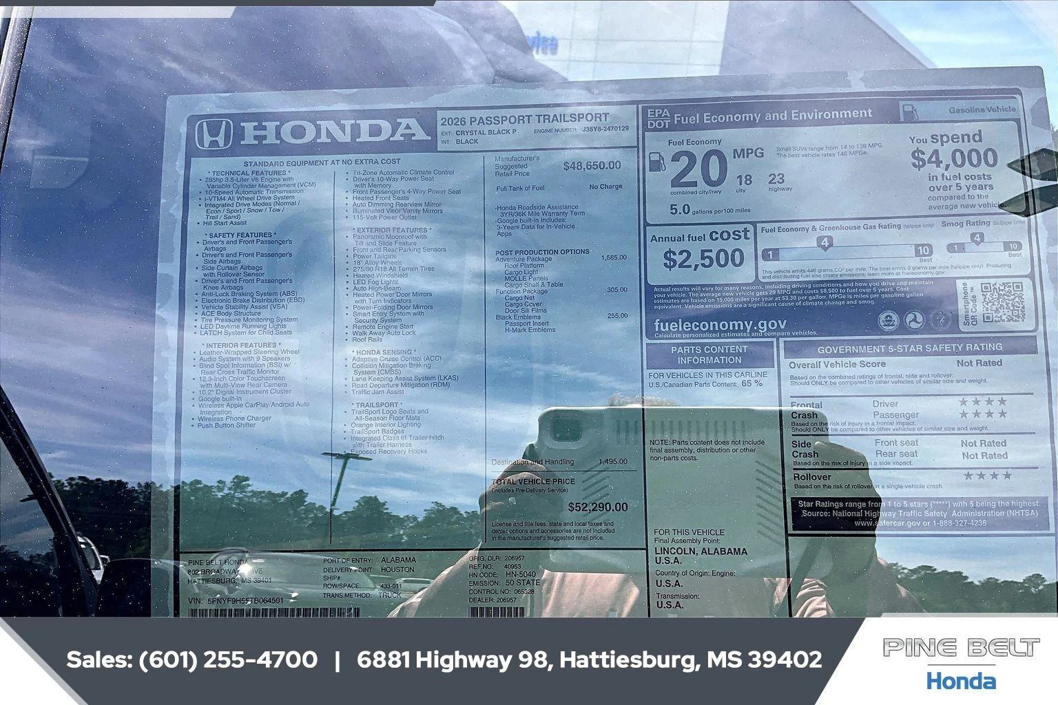 New 2026 Crystal Black Pearl Honda TrailSport image 12
