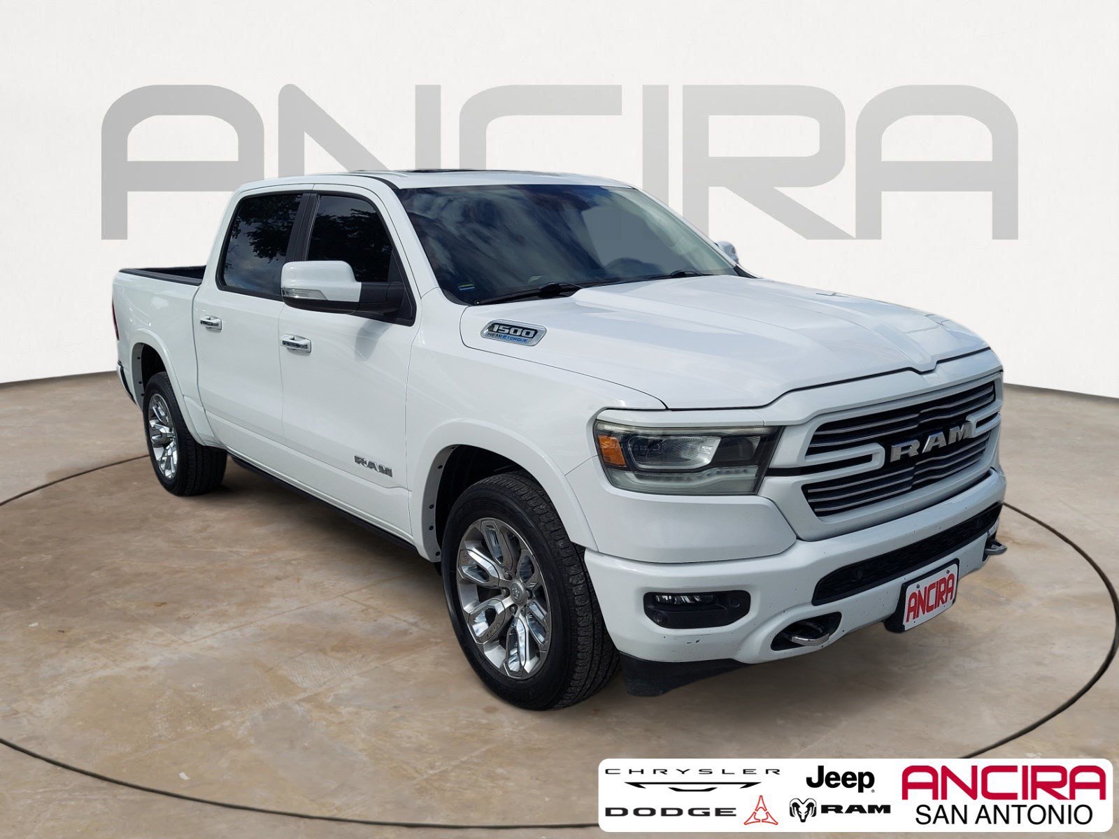 Used 2022 Bright White Clearcoat Ram Laramie image 1