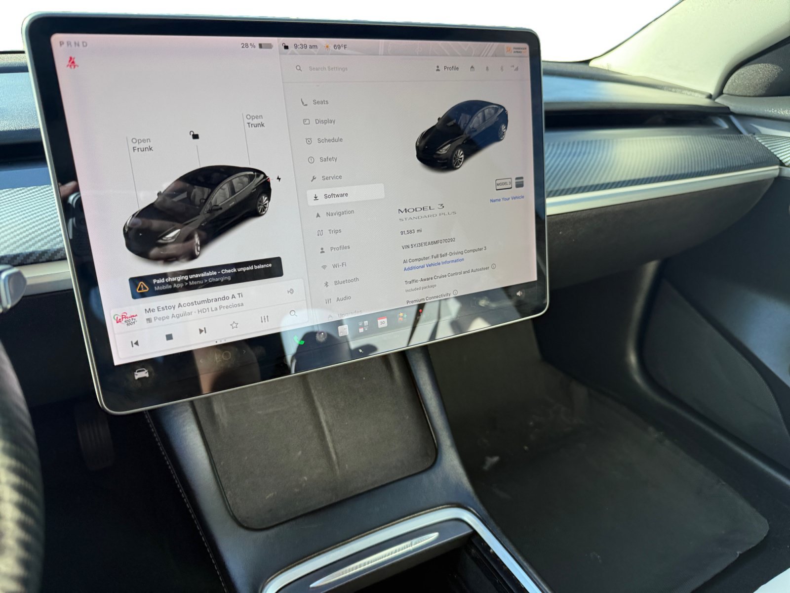 Used 2021 Black Tesla Standard Range Plus image 12