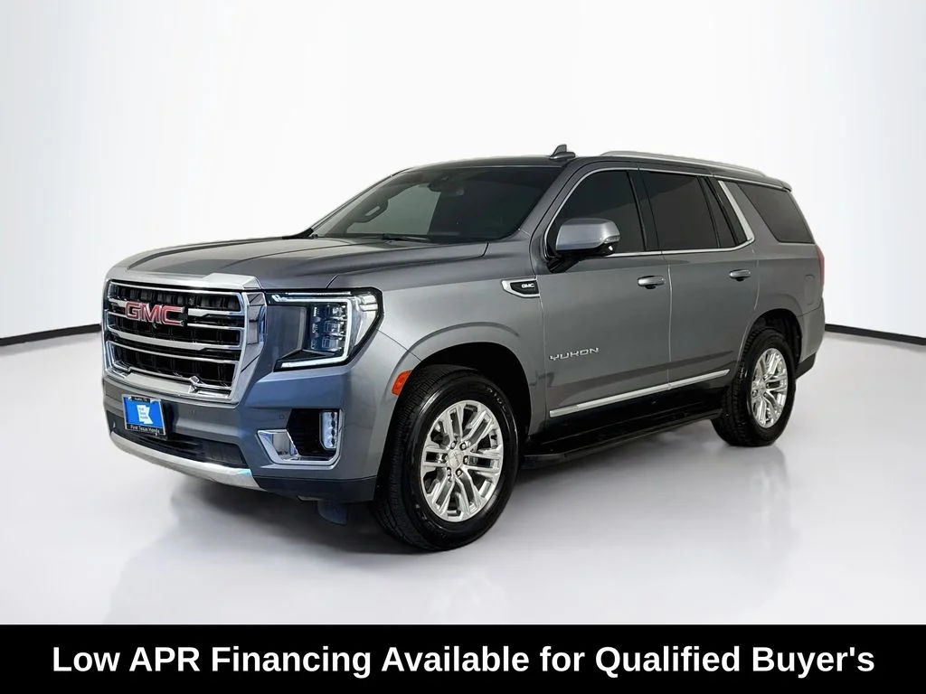 Used 2021 Satin Steel Metallic GMC SLT image 3