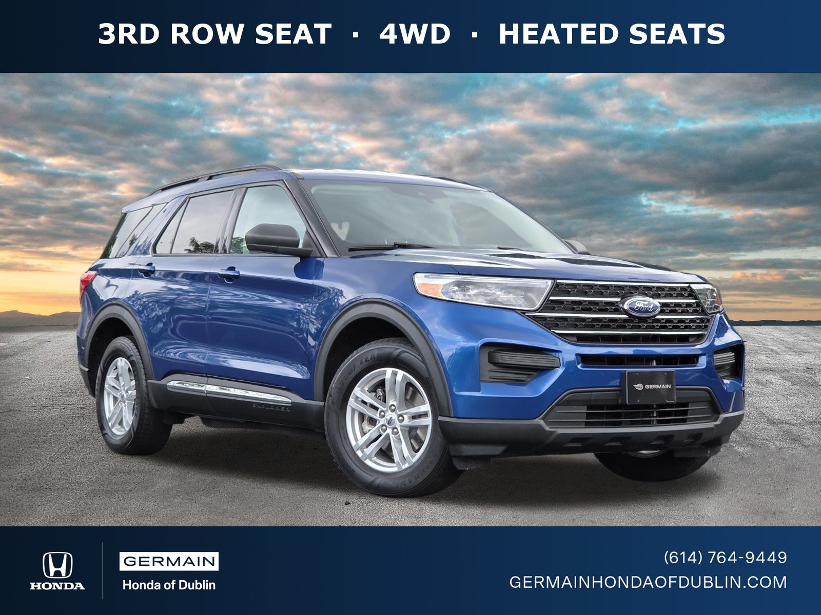 Used 2021 Blue Metallic Ford XLT image 1