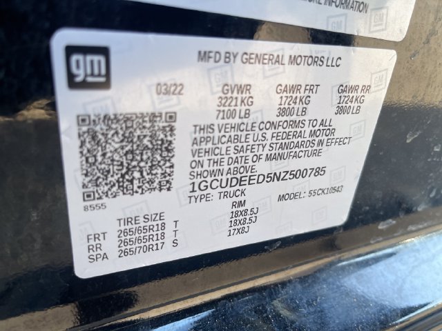 Certified Used 2022 BLACK Chevrolet RST image 28