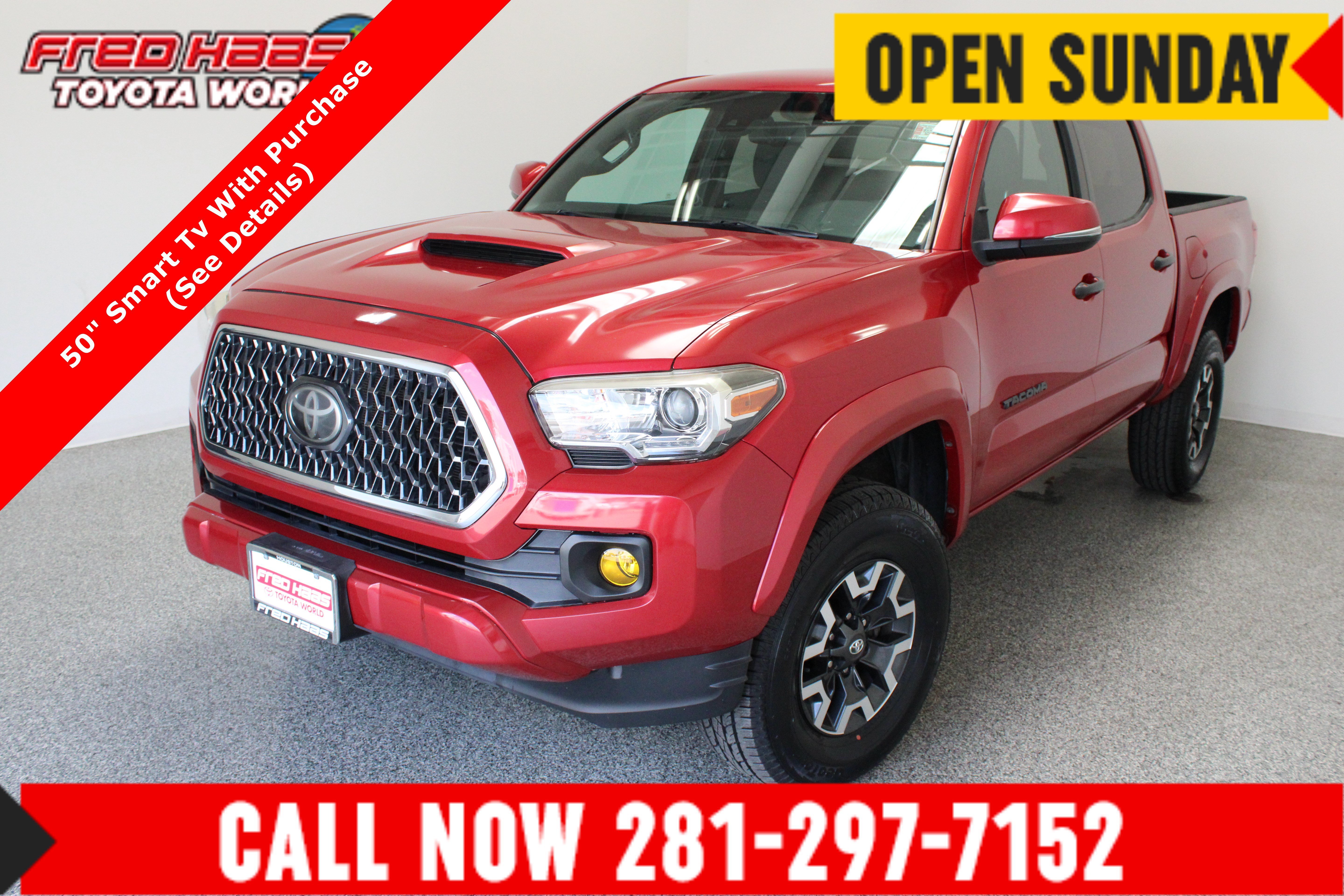 Used 2019 red Toyota TRD Sport image 1