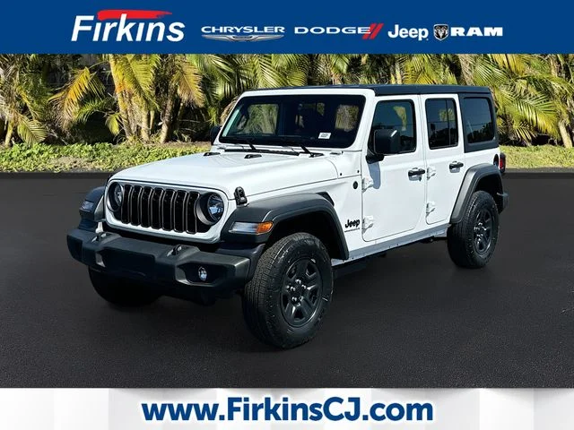 New 2026 Bright White Clear-Coat Exterior Paint Jeep Sport image 1