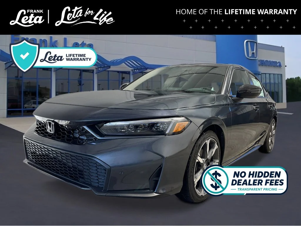New 2026 Meteorite Gray Metallic Honda FWD Touring Hybrid image 1