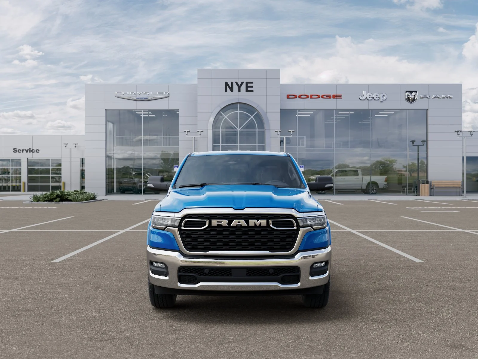 New 2025 Hydro Blue Pearl-Coat Exterior Paint RAM Big Horn/Lone Star image 33