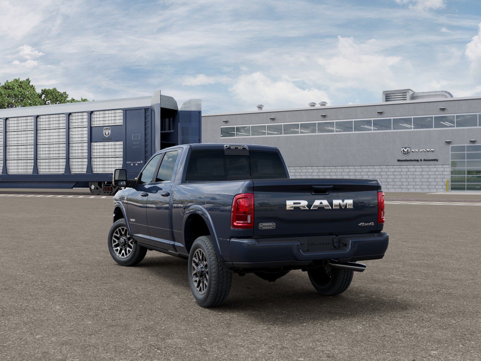 New 2026 Forged Blue Metallic Exterior Paint RAM Limited Longhorn image 4