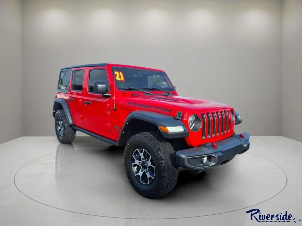 Used 2021 Red Jeep Unlimited Rubicon image 1