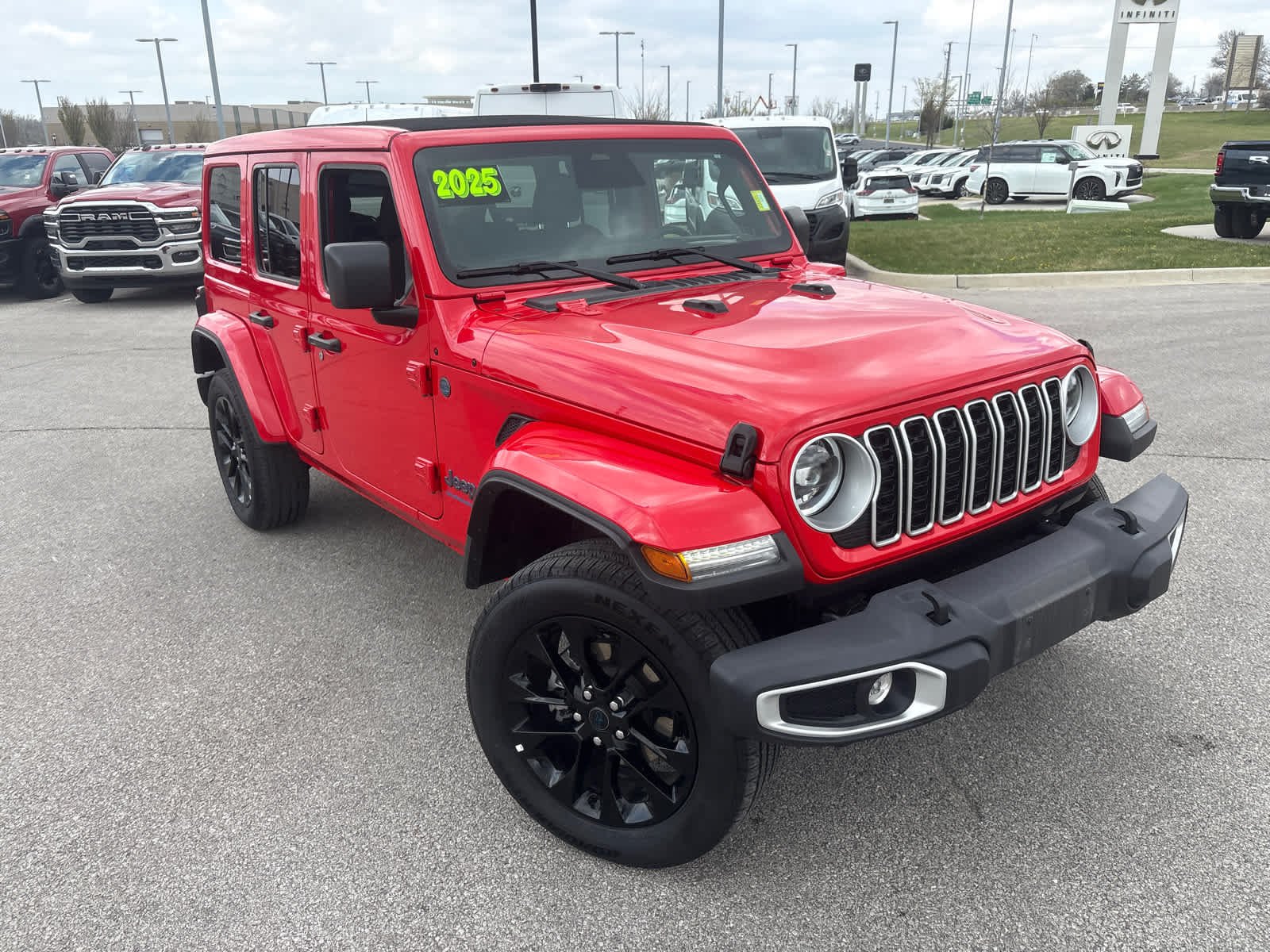 Used 2025 Jeep Wrangler 4xe Sahara 4XE with VIN 1C4RJXP65SW579283 for sale in Kansas City