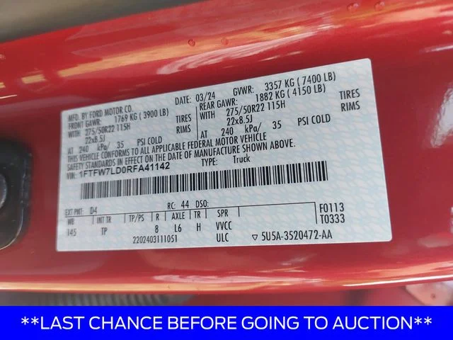 Used 2024 Red Ford Platinum image 34