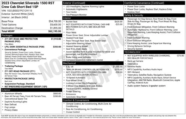 Used 2023 White Chevrolet RST image 60