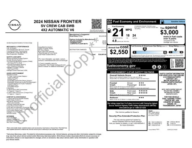 Used 2024 Red Nissan SV image 18
