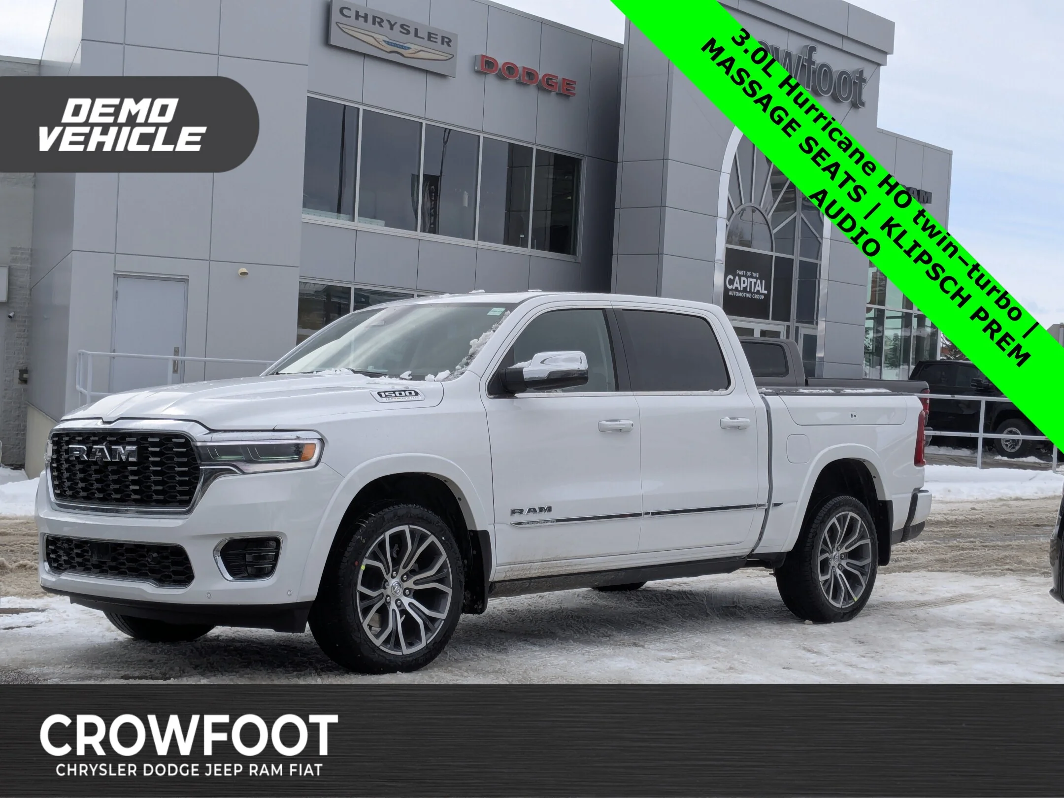 New 2026 White RAM Tungsten - - 4x4 - Massage Seats - Multi-Function Tailgate - Prem Lthr & More! image 1