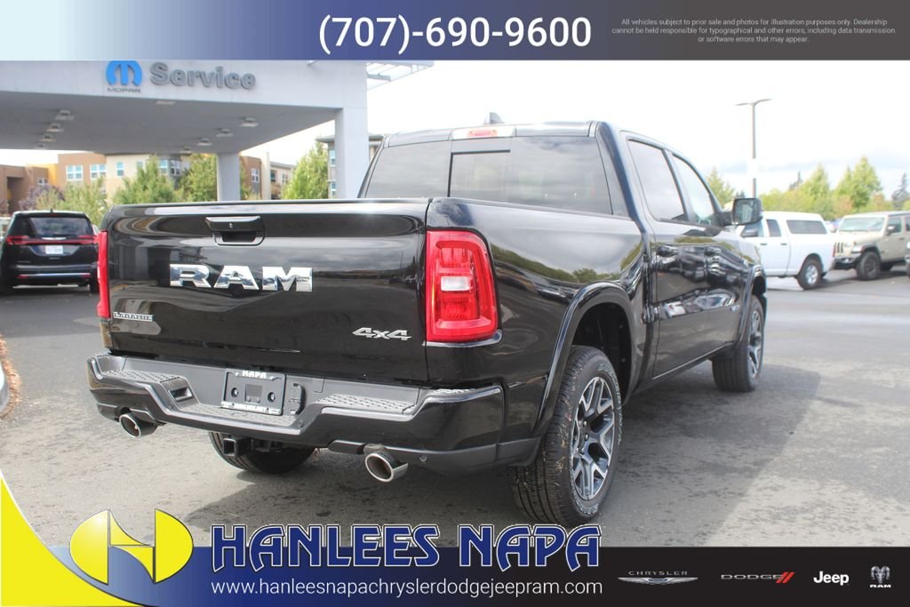 New 2026 Diamond Black Crystal Pearl-Coat Exterior Paint RAM Laramie image 7
