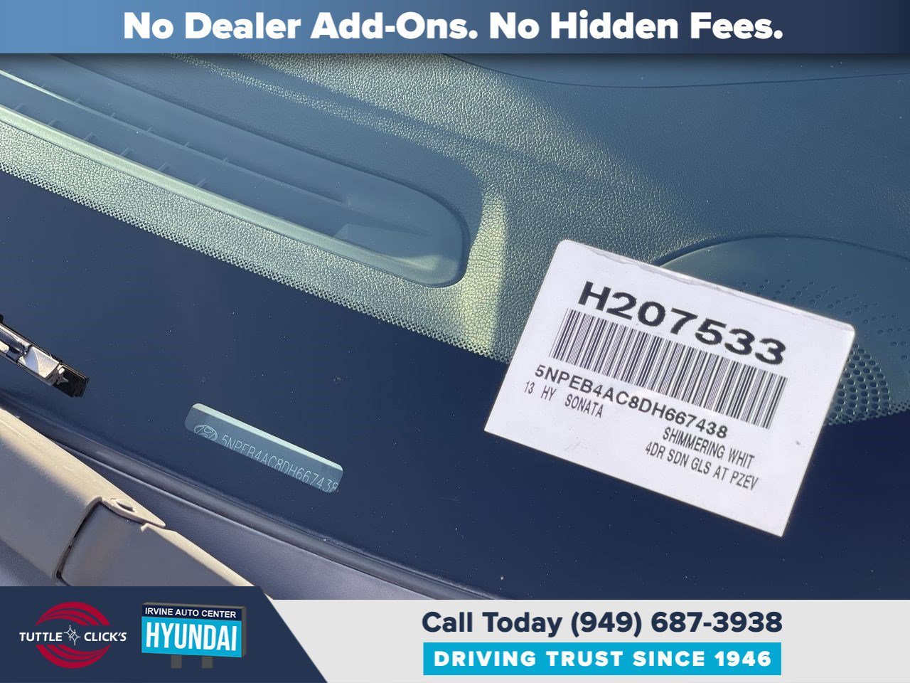 Used 2013 Shimmering White HYUNDAI GLS PZEV image 35