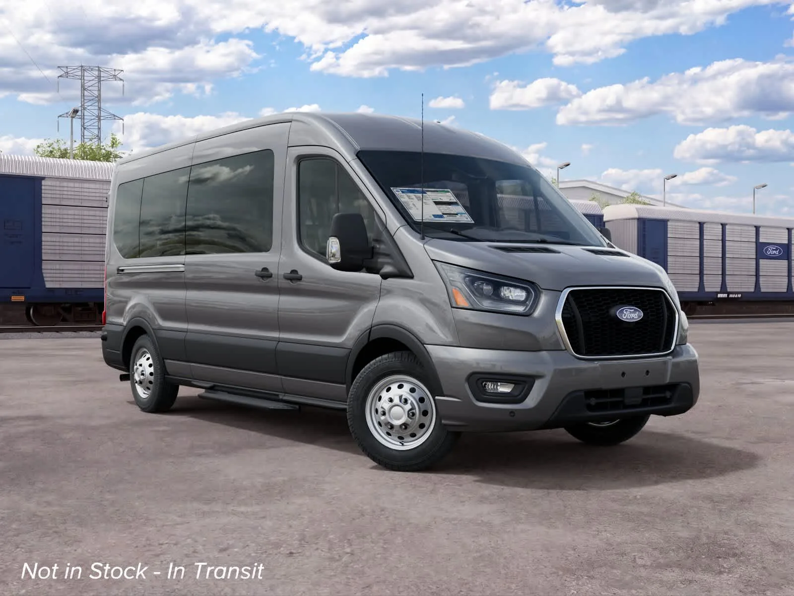 New 2027 Carbonized Gray Metallic Ford Passenger Van XLT image 4