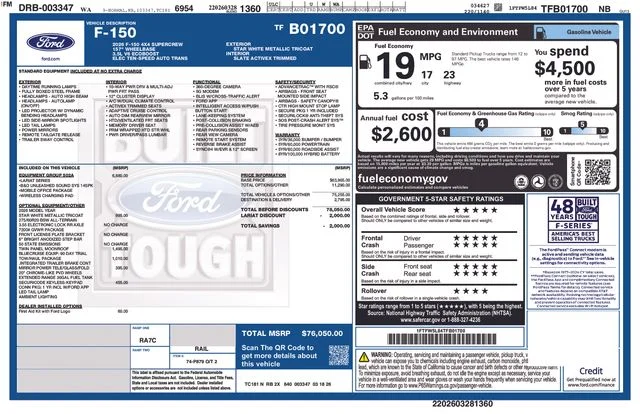 New 2026 Star White Metallic Tri-Coat Ford Lariat® image 34