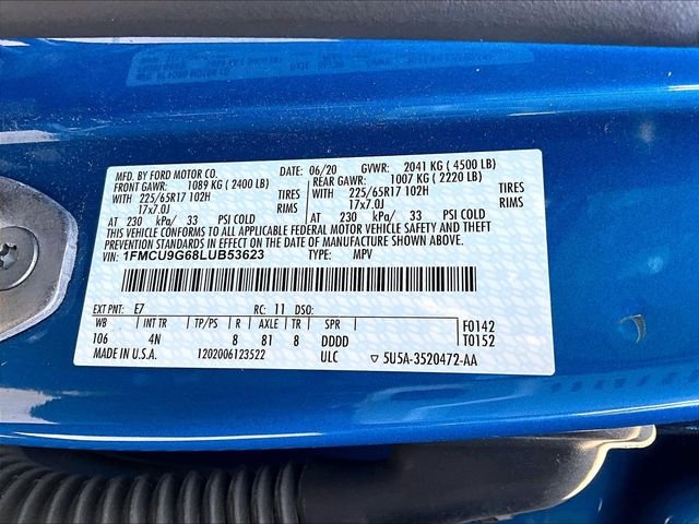 Used 2020 Blue Ford SE image 9