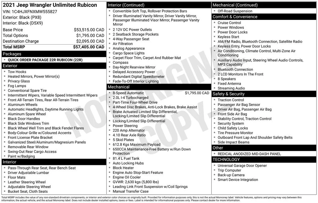 Used 2021 Black Jeep Unlimited Rubicon image 23