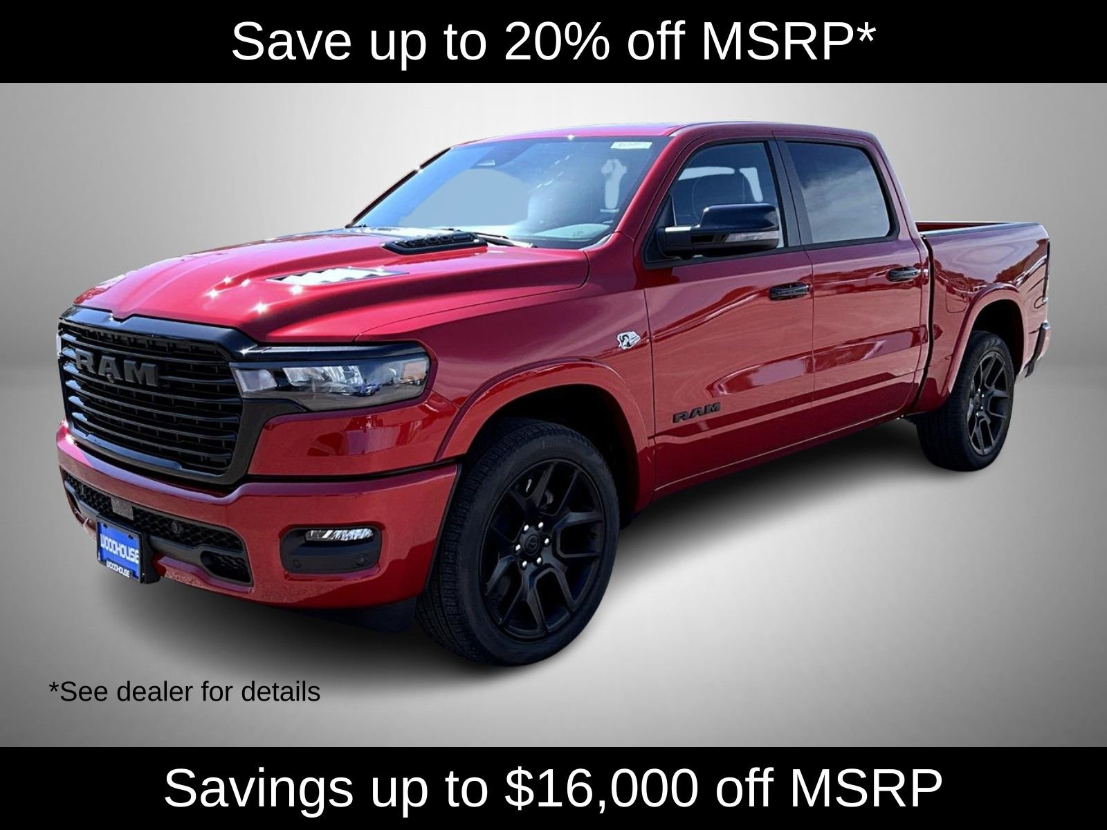 New 2026 Molten Red Pearl-Coat Exterior Paint RAM Laramie image 1