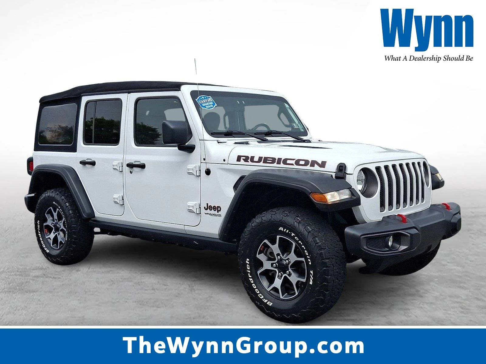 Used 2021 Bright White Clearcoat Jeep Unlimited Rubicon image 1