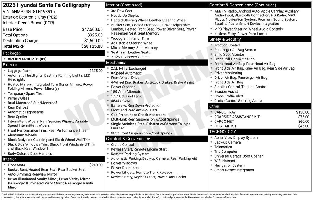 New 2026 Gray Hyundai Calligraphy FWD image 23