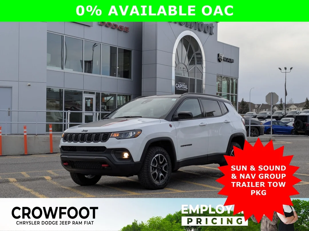 New 2026 White Jeep Trailhawk - - 4x4 - Sun Sound & Nav Group - Pano Roof - Alpine Speakers & More! image 1