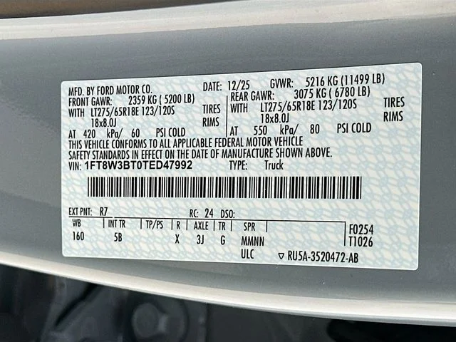 New 2026 Gray Metallic Ford Lariat image 21
