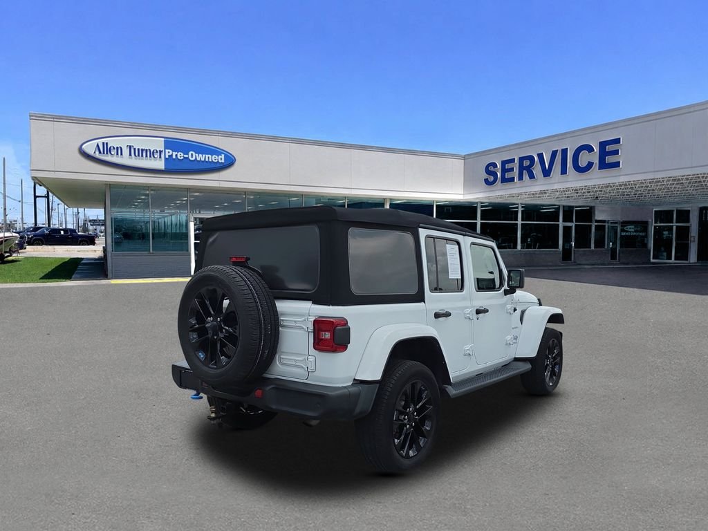 Used 2022 Bright White Clearcoat Jeep Unlimited Sahara 4xe image 8