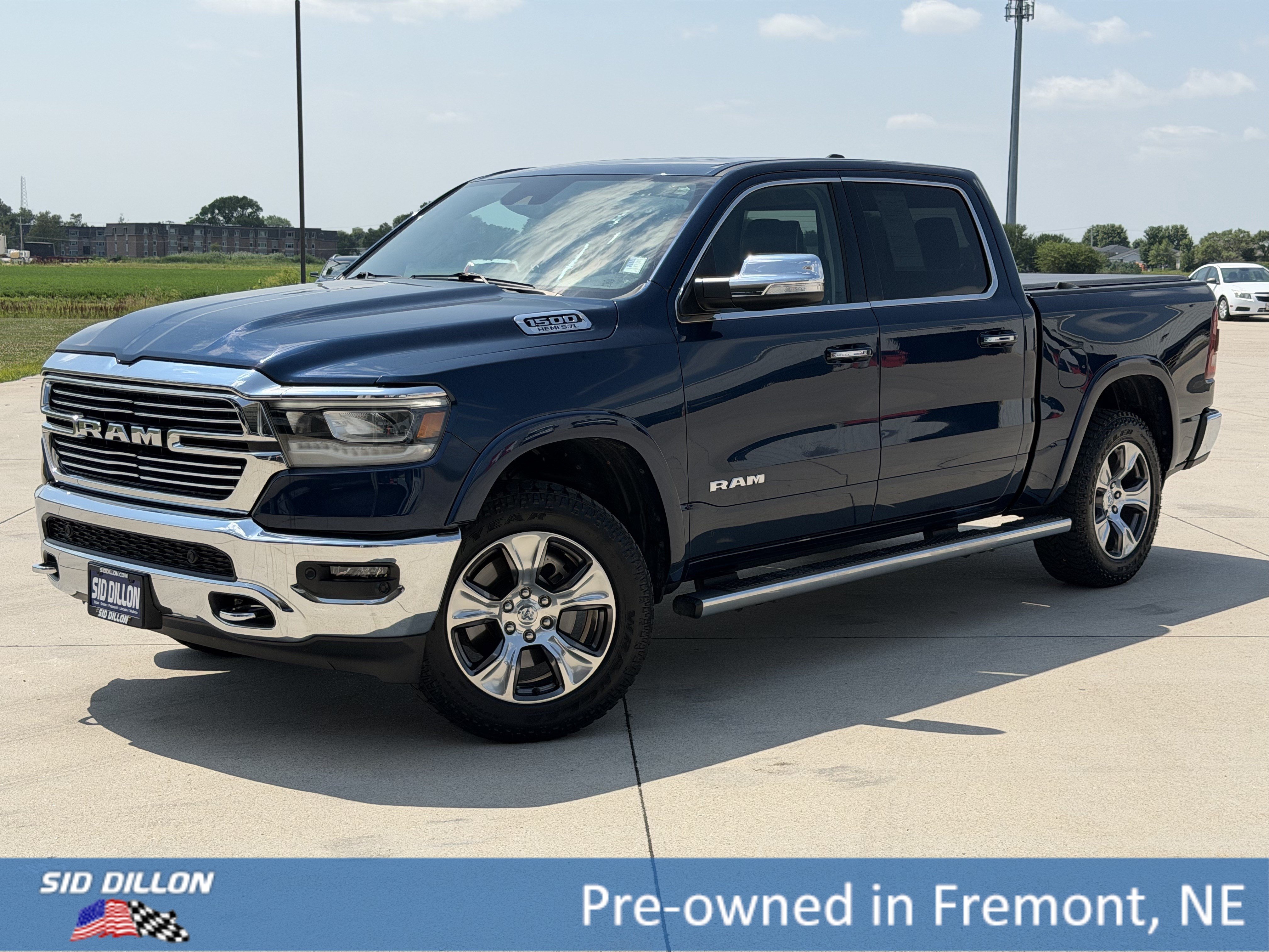 Used 2022 Patriot Blue Pearlcoat Ram Laramie image 1