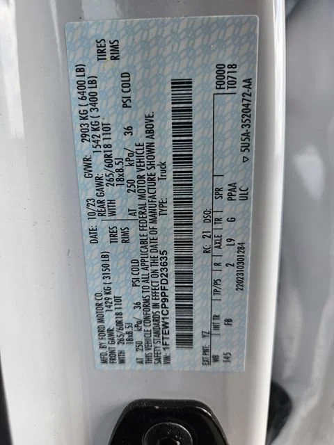 Used 2023 White Ford XL image 30