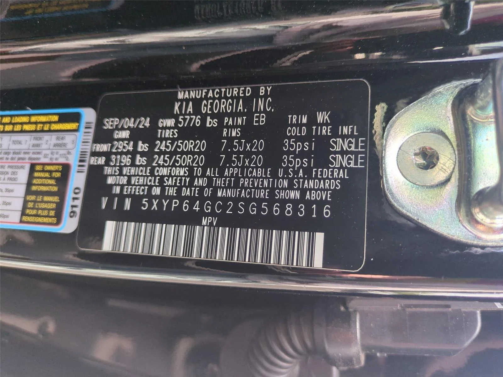 Used 2025 Ebony Black Kia S image 44