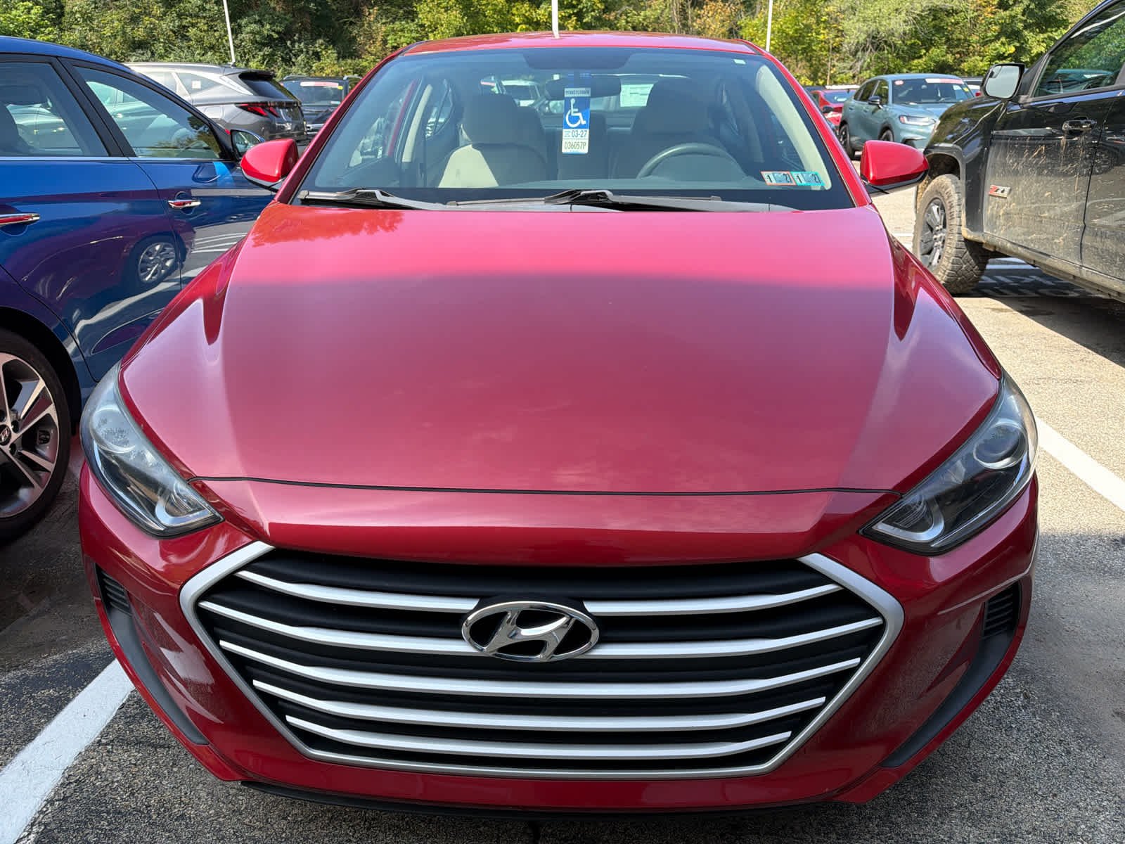 Used 2018 Scarlet Red Hyundai SE image 2