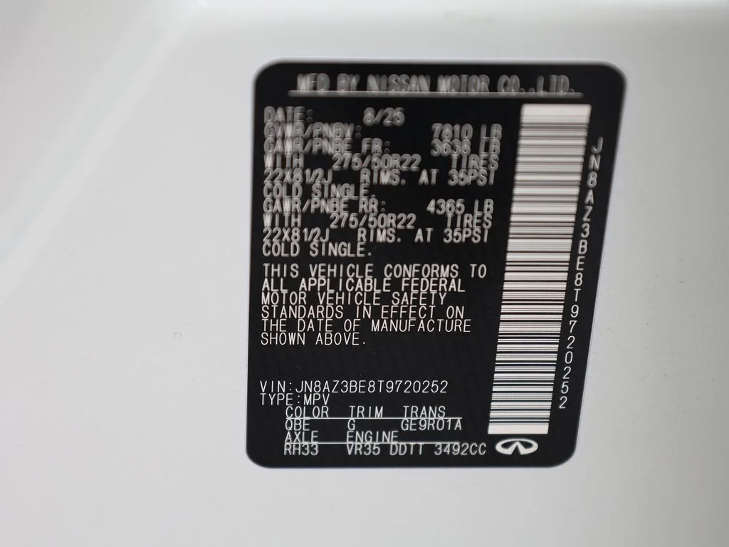 Certified Used 2026 White INFINITI LUXE image 46