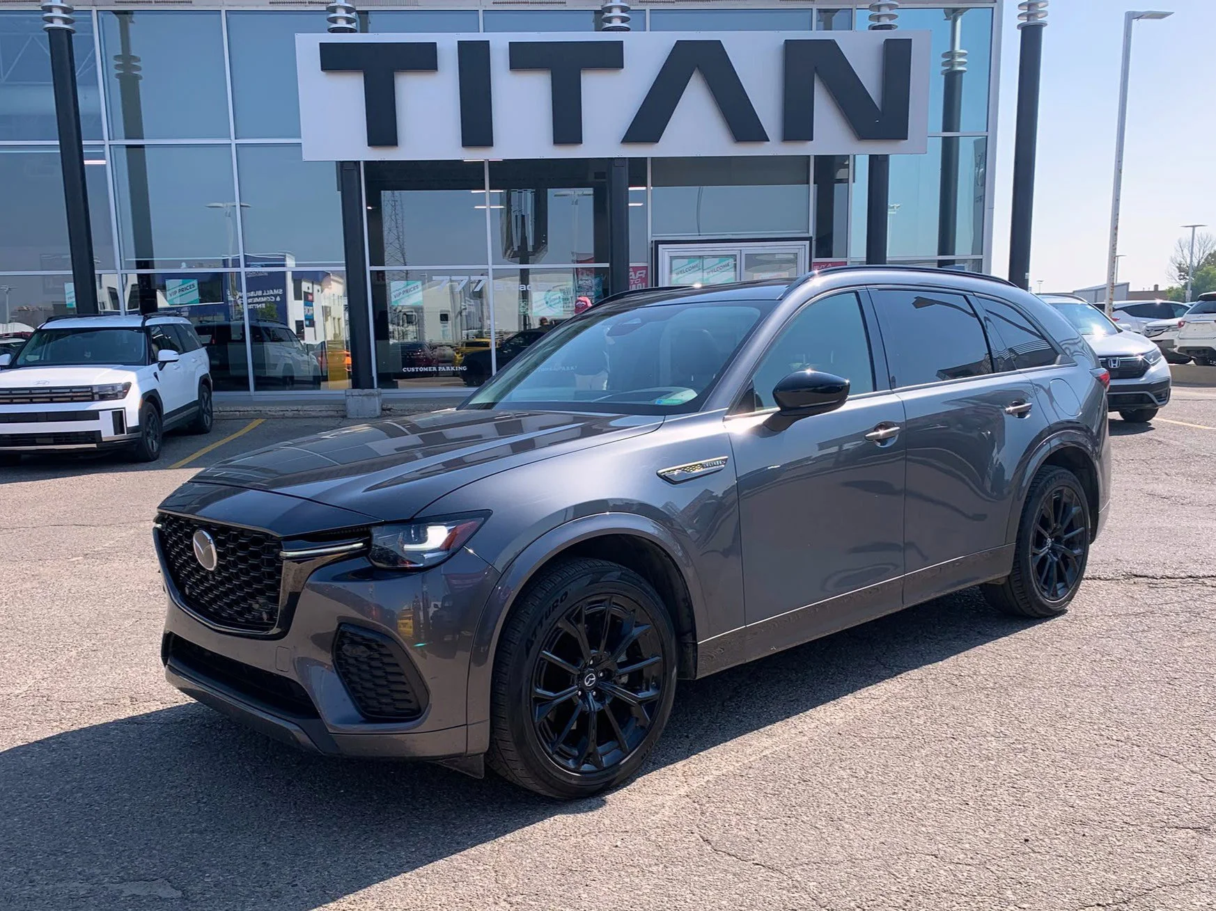 Certified Used 2025 Machine Grey Metallic Mazda GT AWD*Adaptive Cruise | Nav | 360 Cam | Htd Leather | Pano Roof | Htd Wheel | Bose Audio image 2