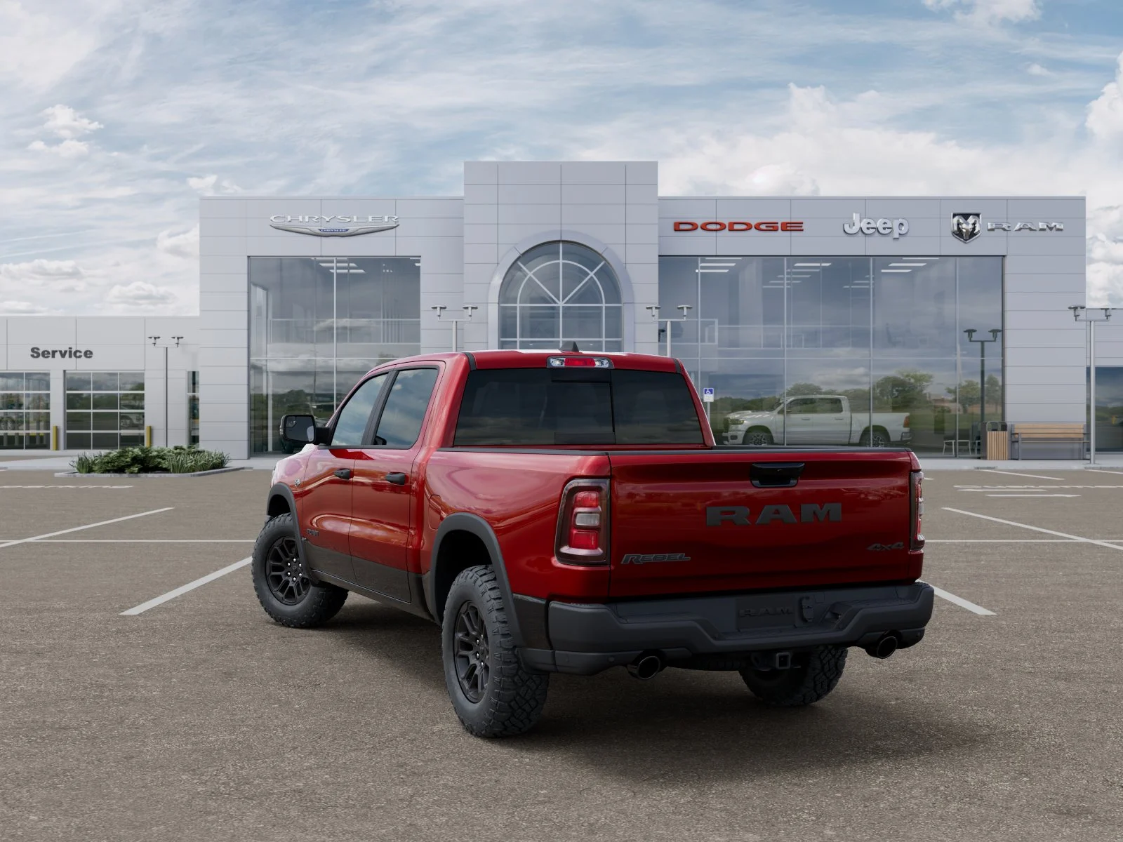New 2026 Molten Red Pearl-Coat Exterior Paint RAM Rebel image 39