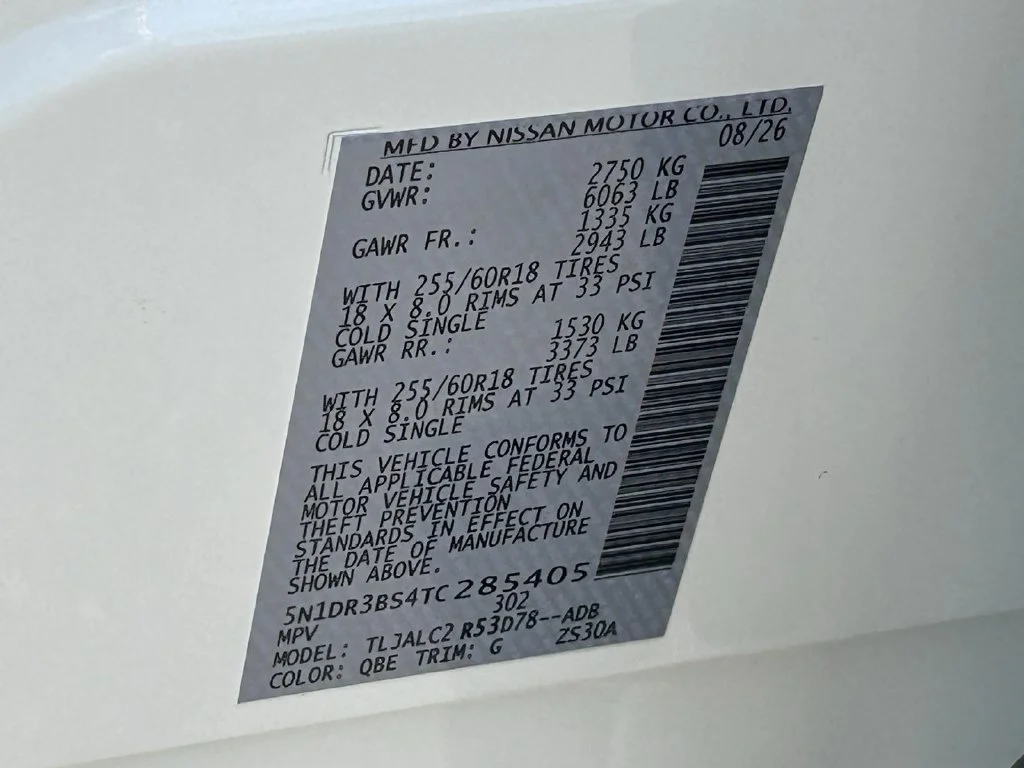 New 2026 Everest White Pearl TriCoat Nissan SV image 20