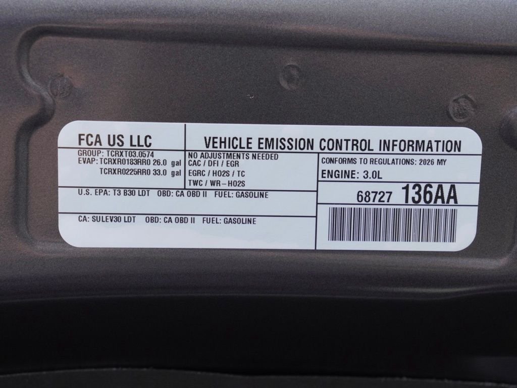 New 2026 Granite Crystal Metallic Clear-Coat Exterior Paint RAM Big Horn Level 2  Night Edition image 29