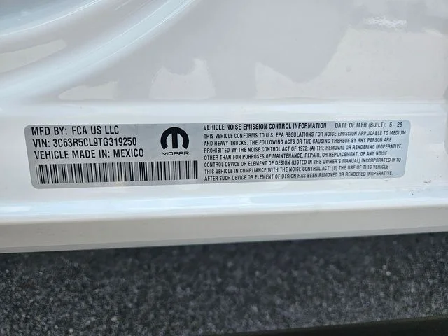 New 2026 Bright White Clear-Coat Exterior Paint RAM Tradesman image 30
