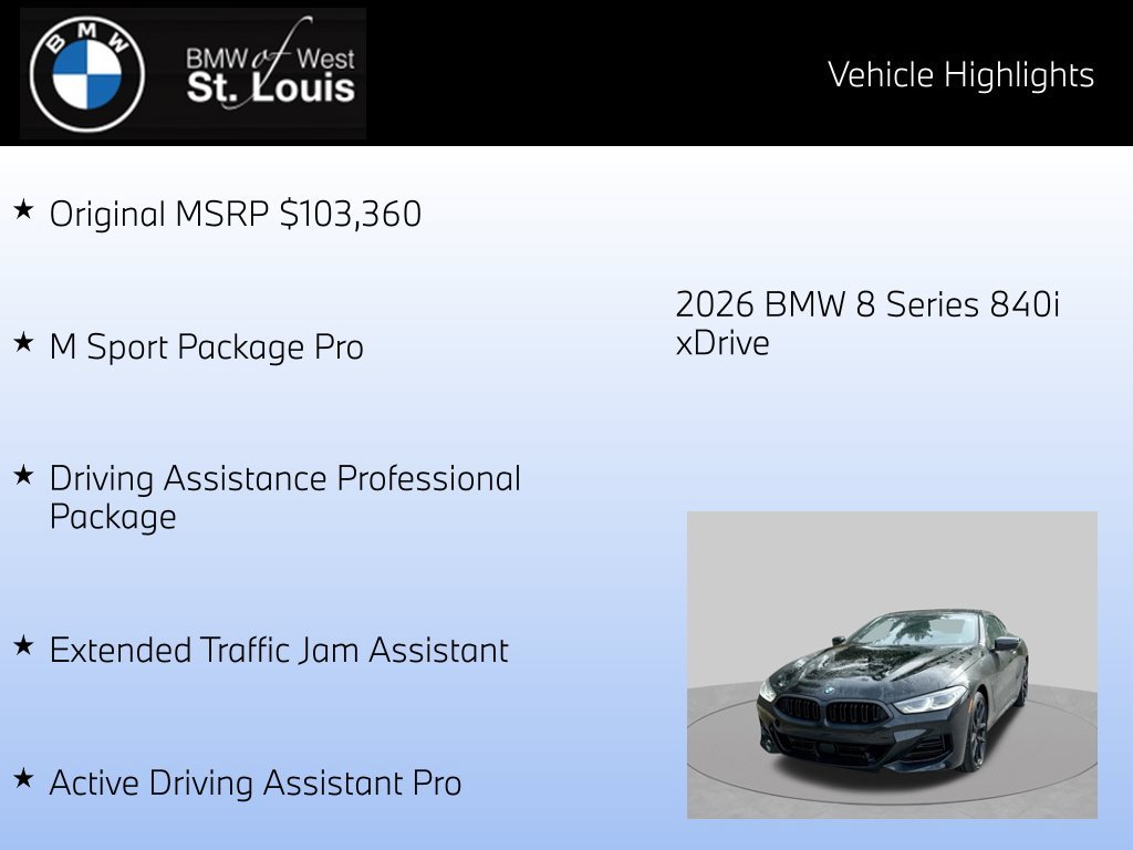 Used 2026 Black BMW 840i image 8