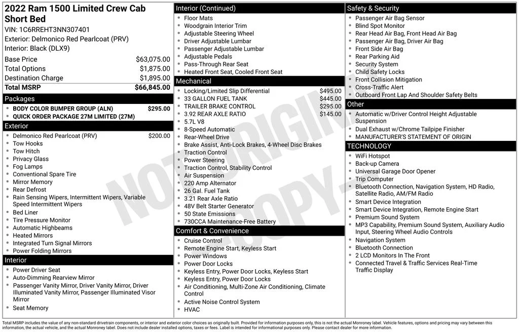 Used 2022 Red Ram Limited image 34