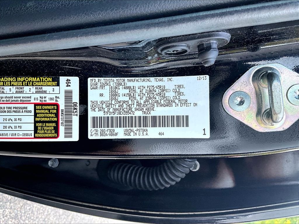 Used 2014 Black Toyota SR5 image 9