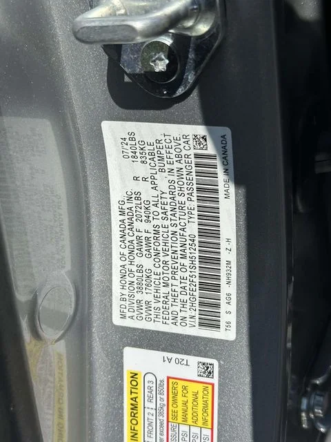 Certified Used 2025 Solar Silver Metallic Honda Sport image 19