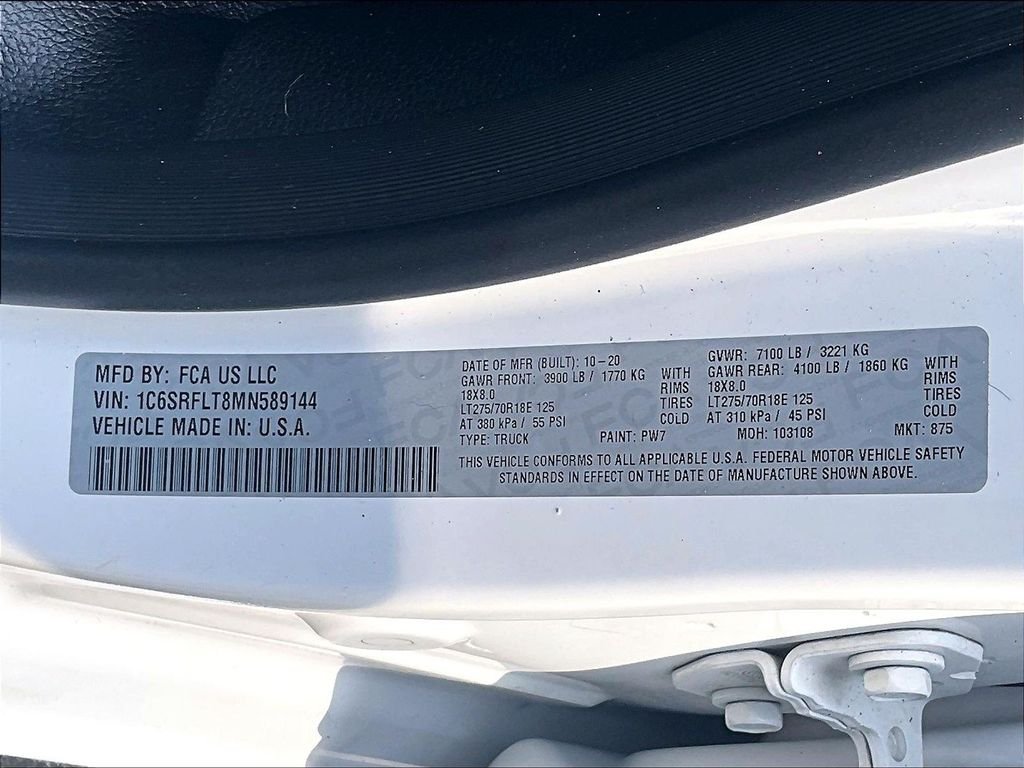 Used 2021 Bright White Clearcoat Ram Rebel image 36