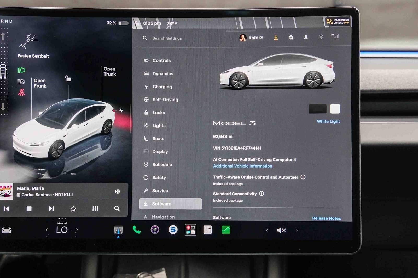 Used 2024 Pearl White Multi-Coat Tesla  image 25