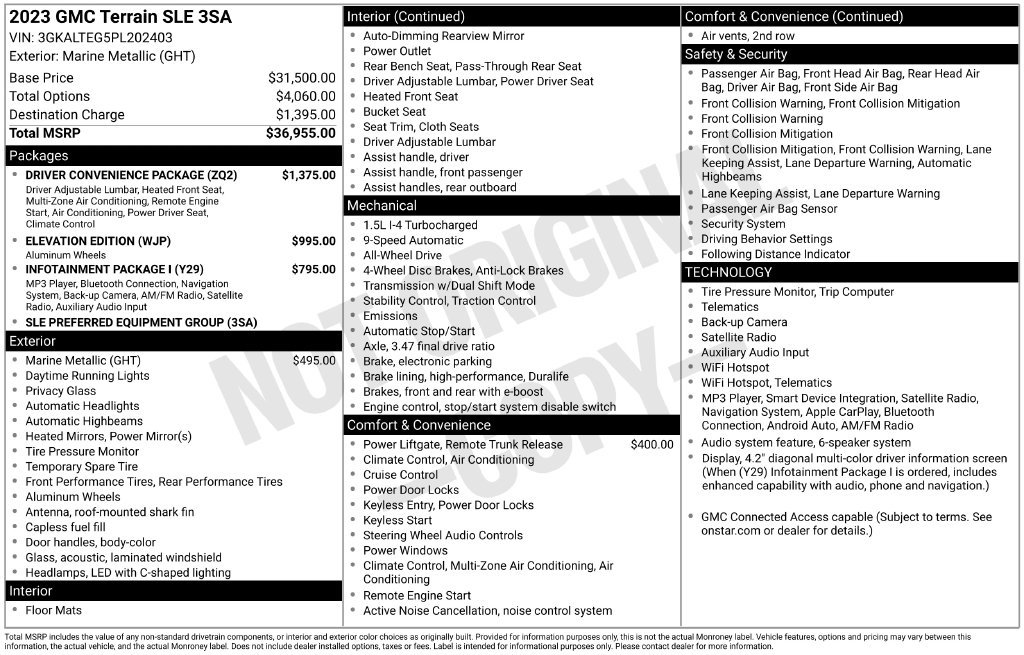 Used 2023 Blue GMC SLE image 21