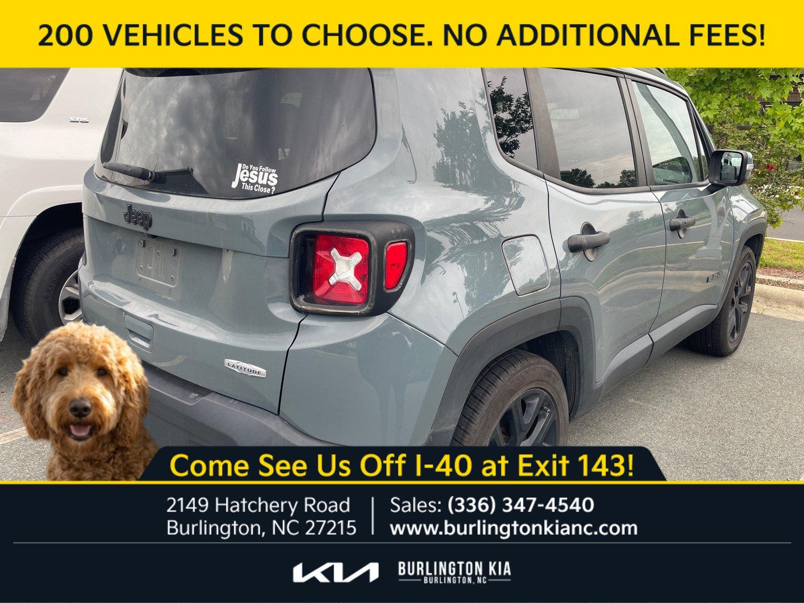 Used 2018 Jeep Renegade Altitude Package with VIN ZACCJABB1JPH62795 for sale in Burlington, NC