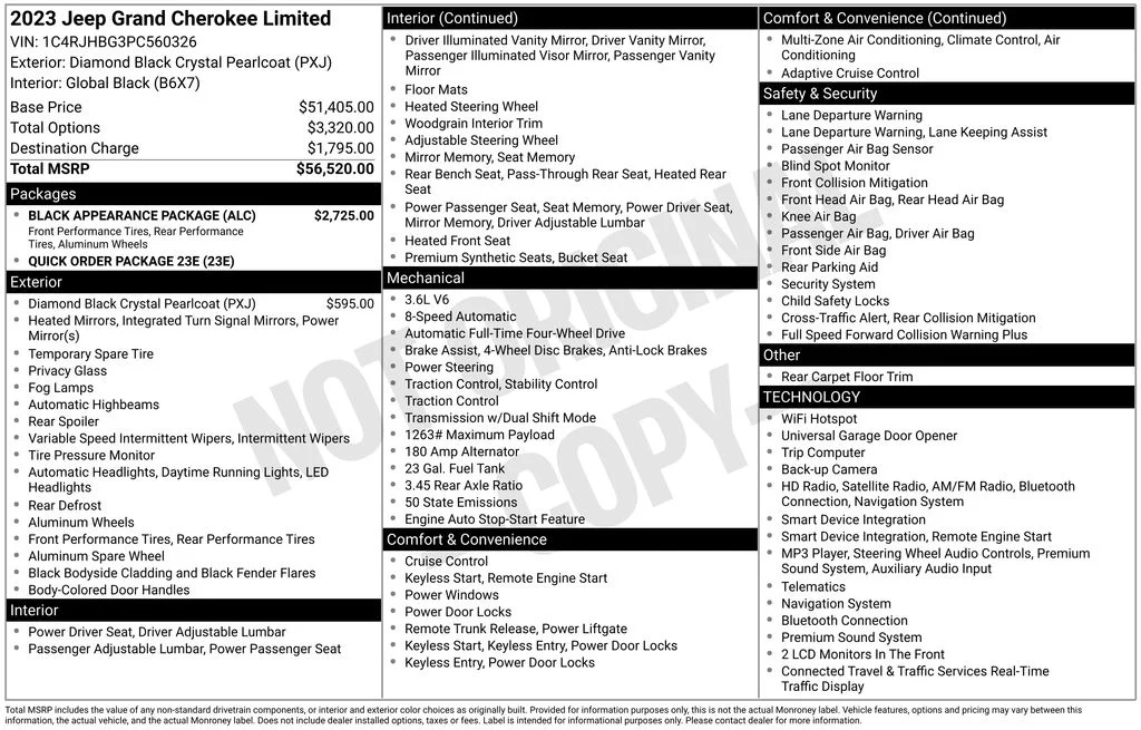 Used 2023 Black Jeep Limited image 1