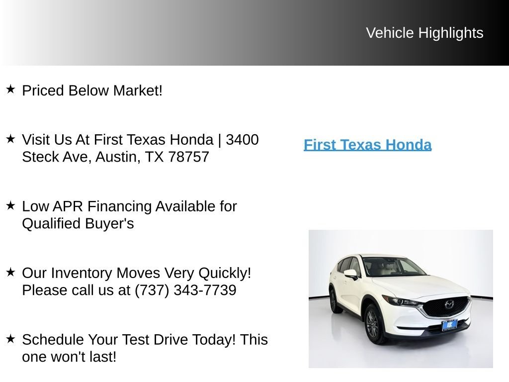 Used 2019 Snowflake White Pearl Mica Mazda Touring image 9