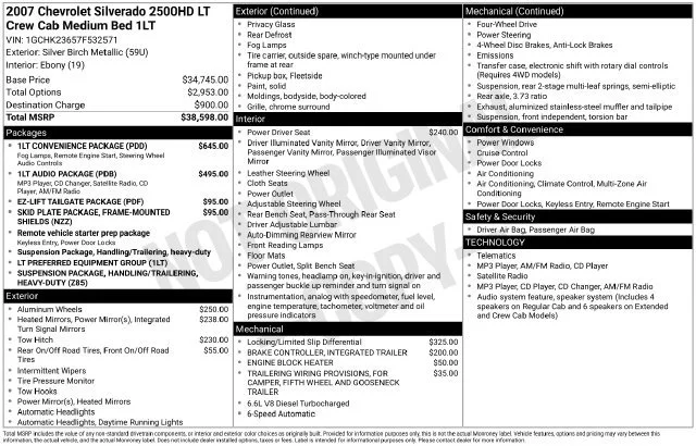 Used 2007 Silver Birch Metallic Chevrolet LT w/1LT image 37